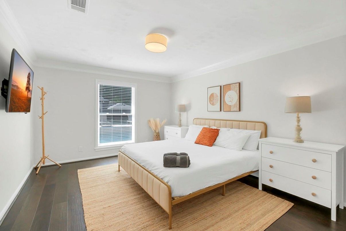 Bedroom, Interior, Wood Texture Flooring