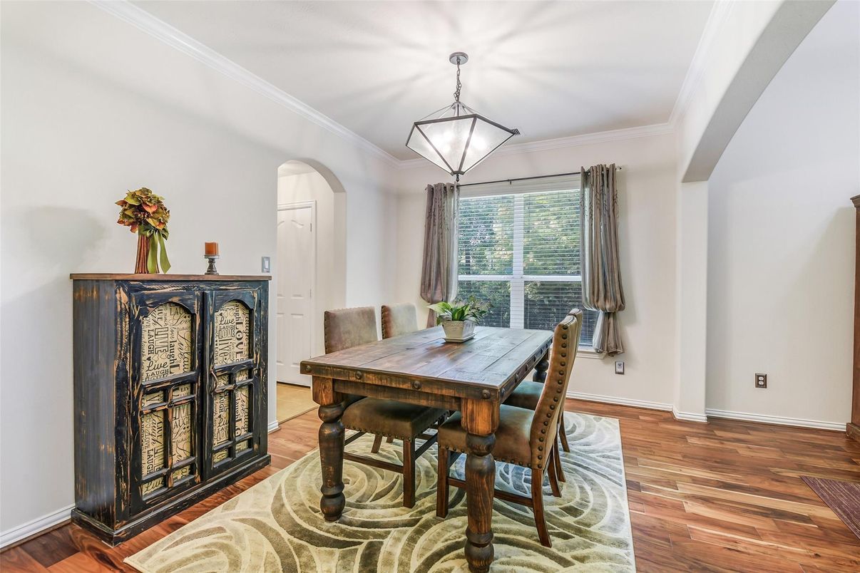 Dining room, Interior, Wood Texture Flooring