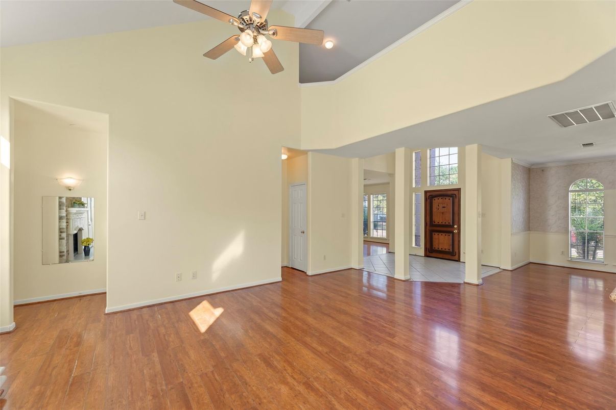 Empty room, Interior, Wood Texture Flooring