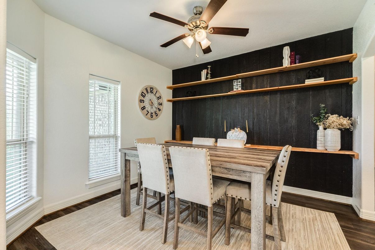 Dining room, Interior, Wood Texture Flooring