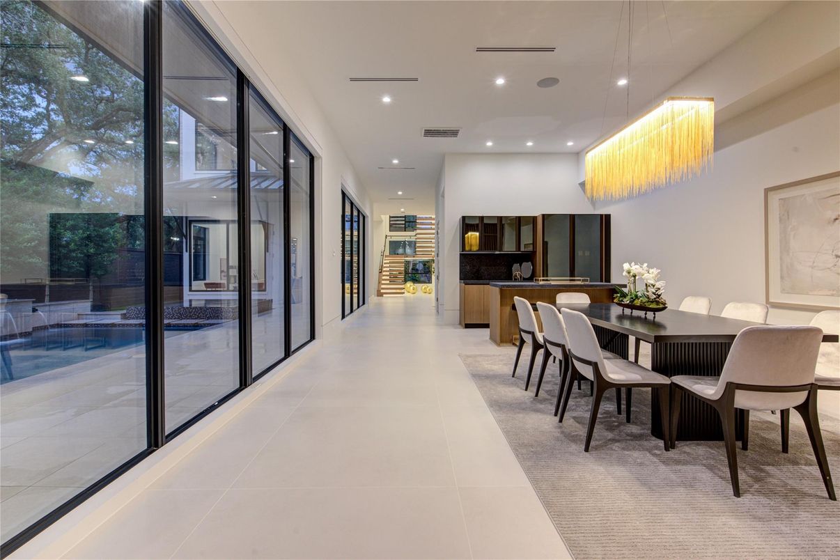 Chandelier, Dining room, Interior, Recessed Lighting