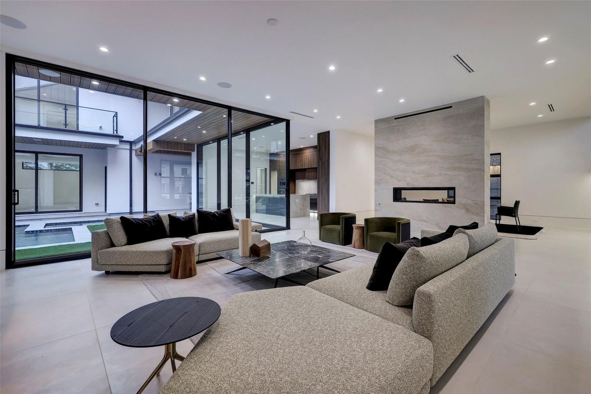 Interior, Living room, Recessed Lighting