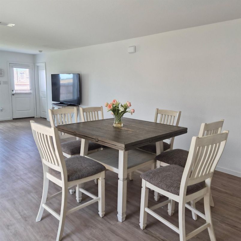 Dining room, Interior, Wood Texture Flooring