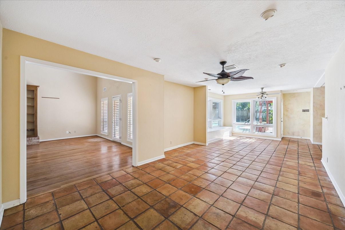 Empty room, Fireplace, Interior, Wood Texture Flooring