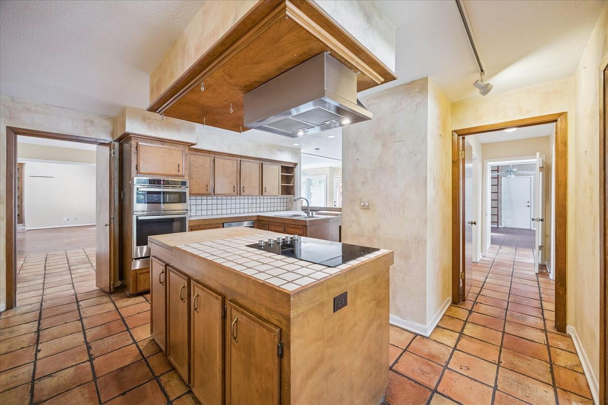 Interior, Kitchen, Stainless Steel Appliances, Tile Countertops