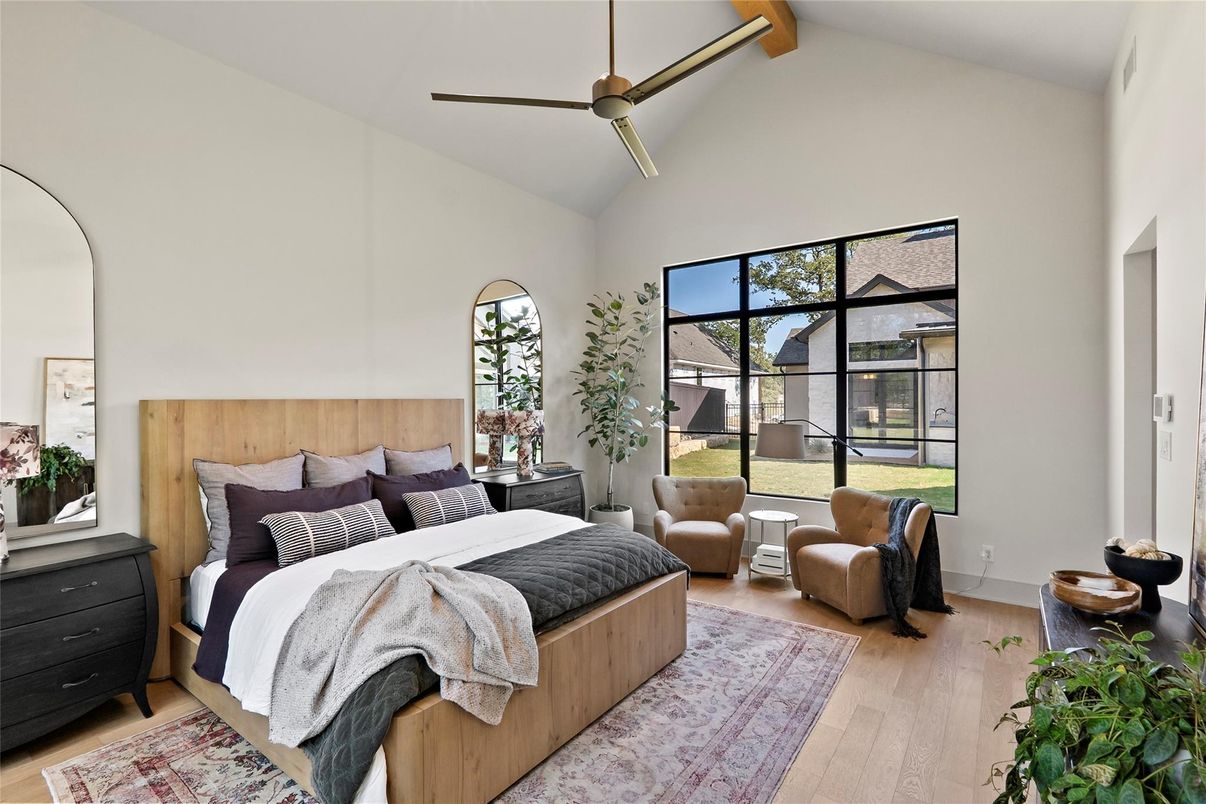 Bedroom, Interior, Wooden Beams, Wood Texture Flooring