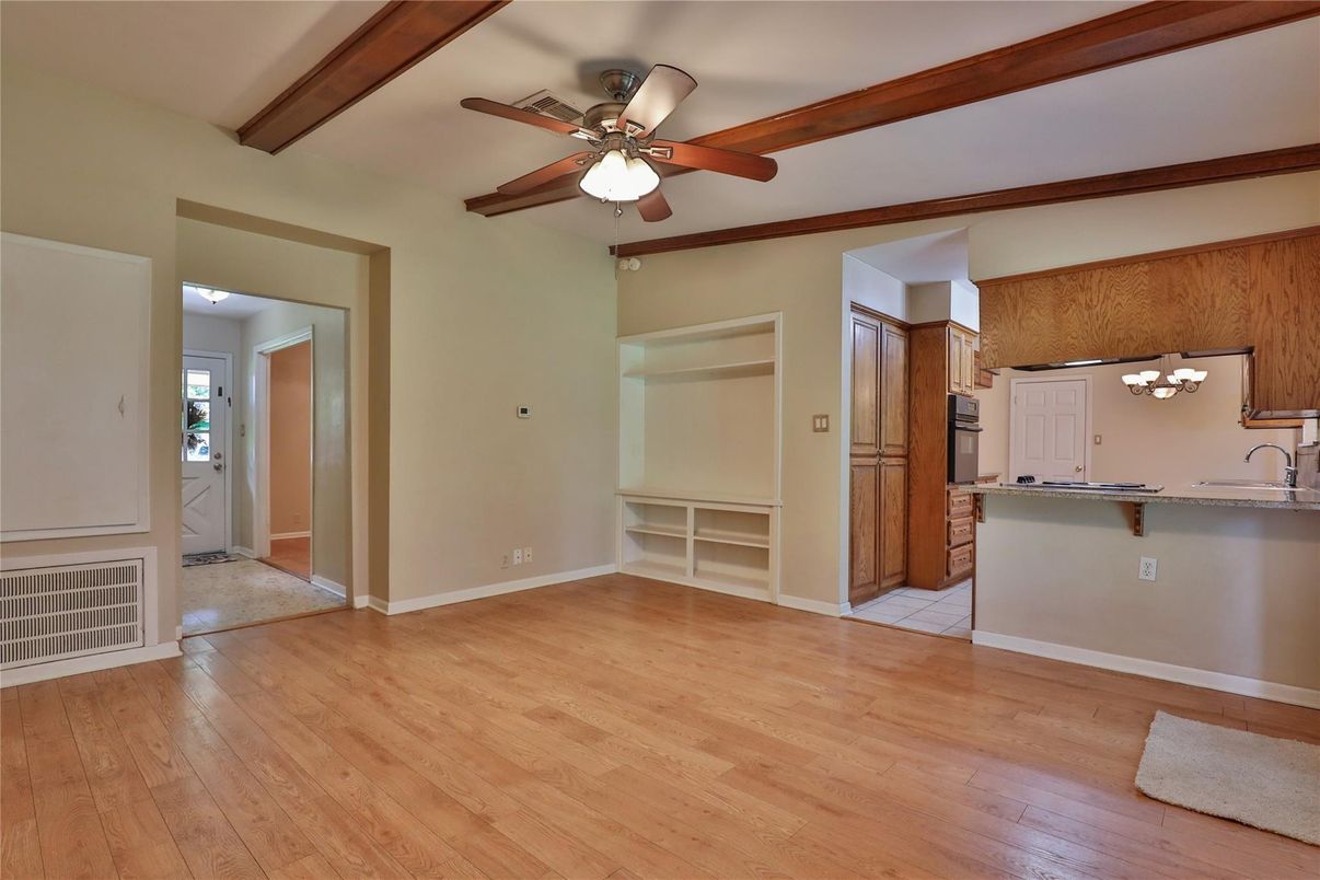 Empty room, Interior, Kitchen, Wood Texture Flooring