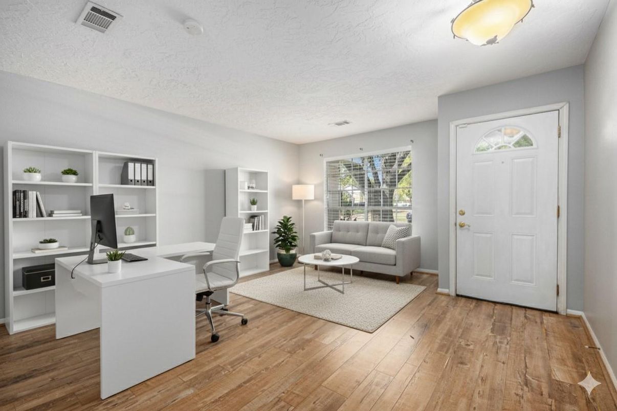 Home Office, Interior, Wood Texture Flooring