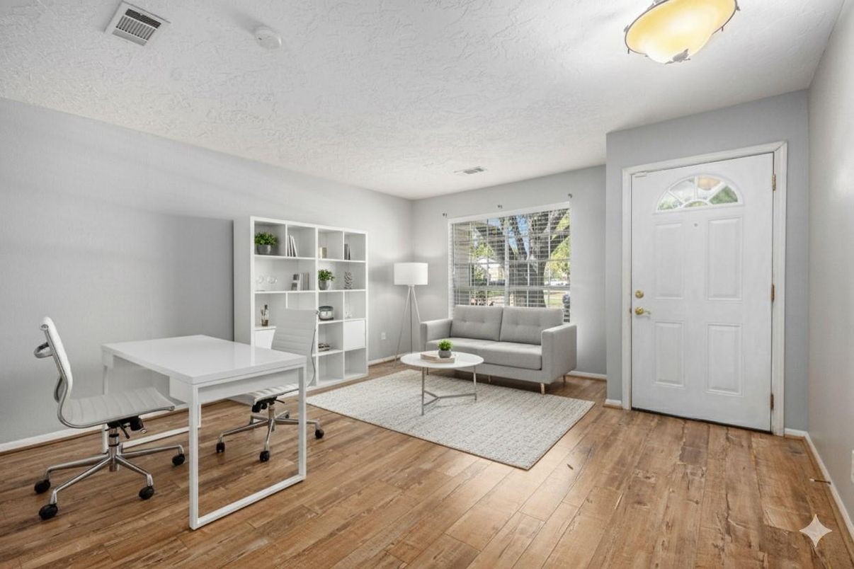 Home Office, Interior, Wood Texture Flooring