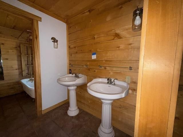 Bathroom, Dual Sink Vanities, Interior, Wooden Walls
