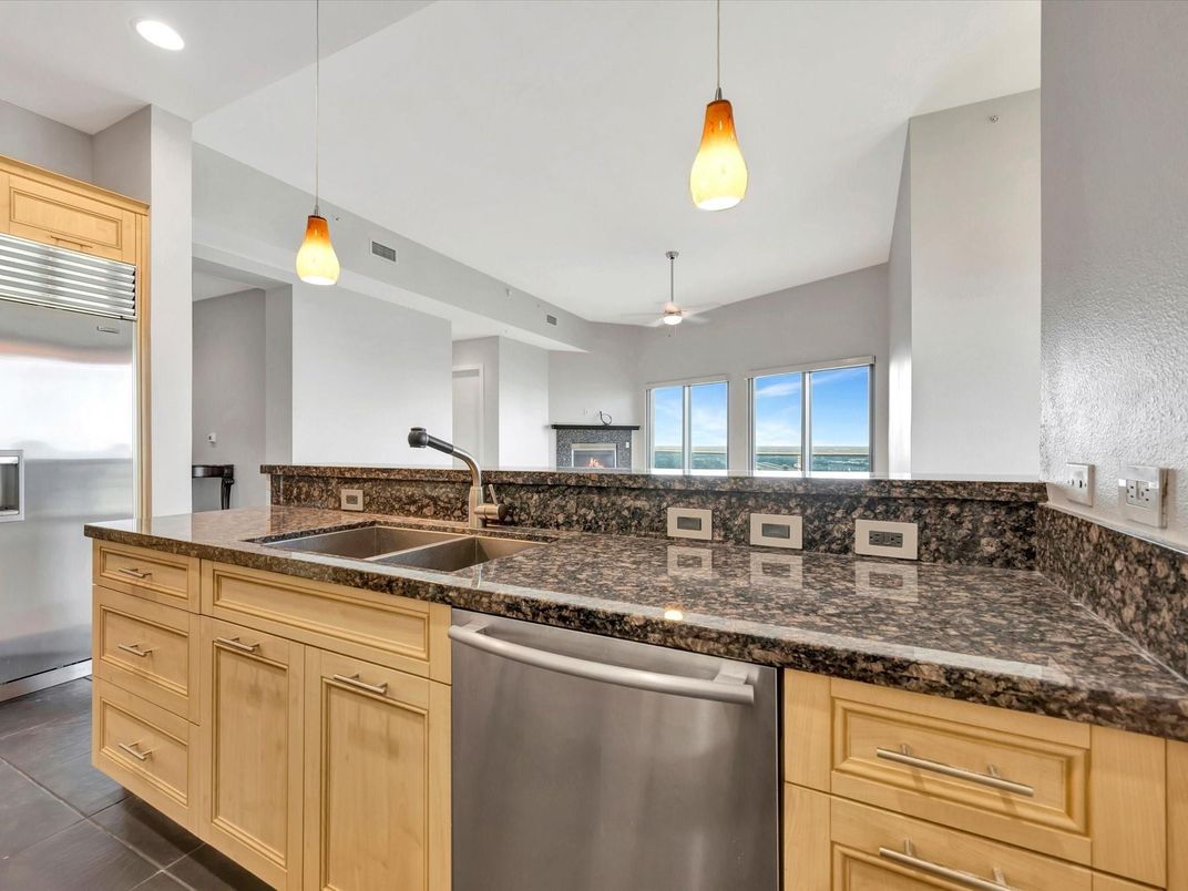 Interior, Kitchen, Pendant Lights, Recessed Lighting, Stainless Steel Appliances