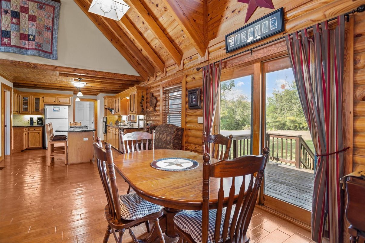 Dining room, Interior, Kitchen, Wooden Beams, Wooden Ceilings, Wood Texture Flooring, Wooden Walls