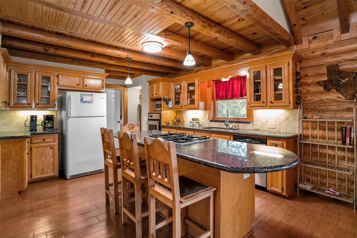 Interior, Kitchen, Pendant Lights, Wooden Beams, Wooden Ceilings, Wood Texture Flooring, Wooden Walls