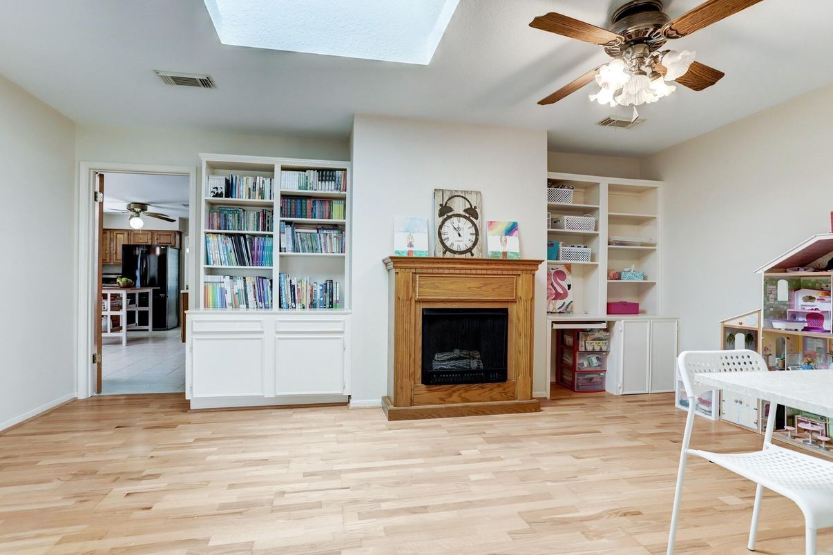 Fireplace, Interior, Wood Texture Flooring