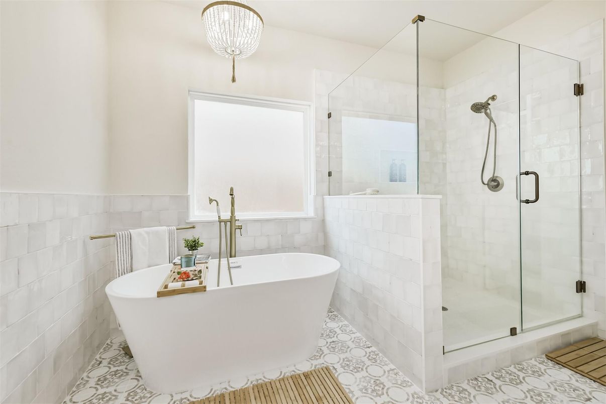 Bathroom, Free Standing Baths, Glass Shower, Interior