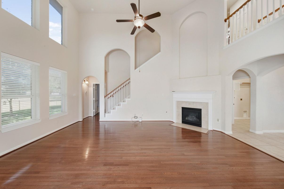 Fireplace, Interior, Wood Texture Flooring