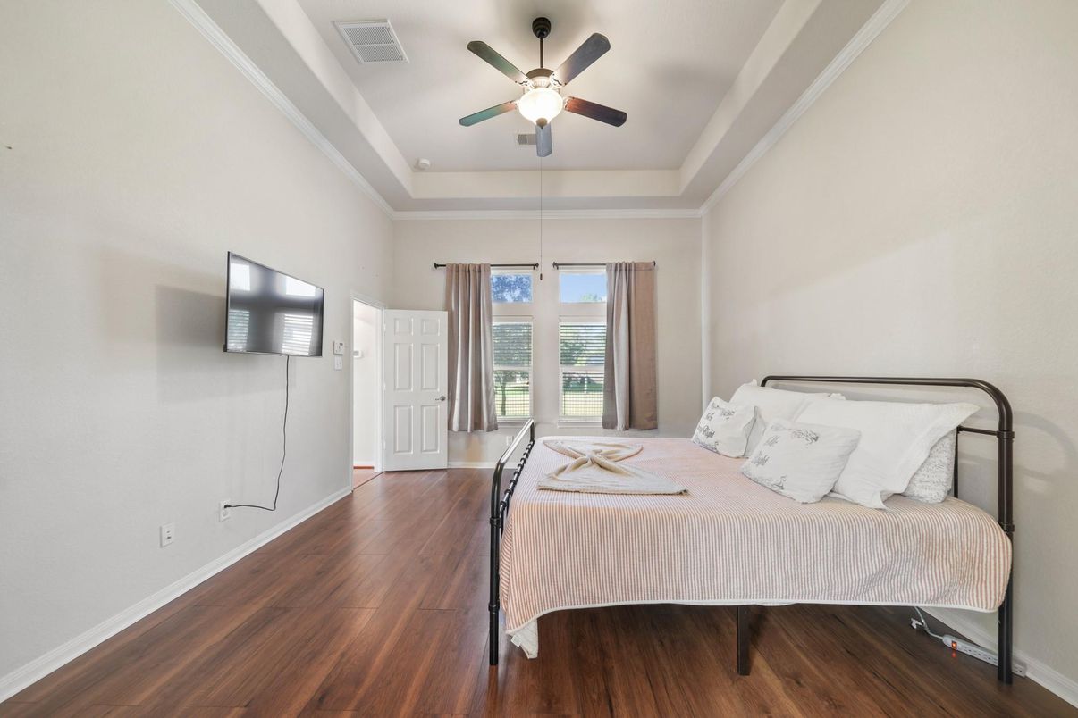 Bedroom, Interior, Wood Texture Flooring