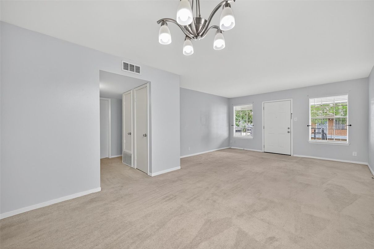 Chandelier, Empty room, Interior