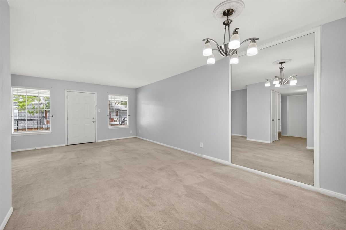 Chandelier, Empty room, Interior