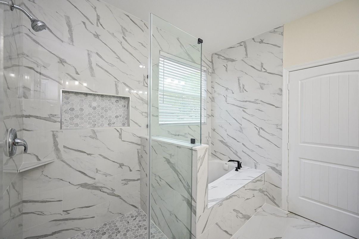Bathroom, Glass Shower, Interior, Marble, Marble Walls