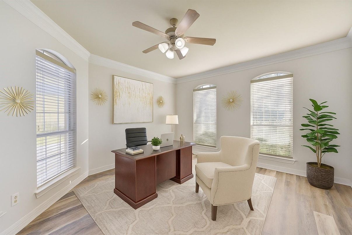 Home Office, Interior, Wood Texture Flooring