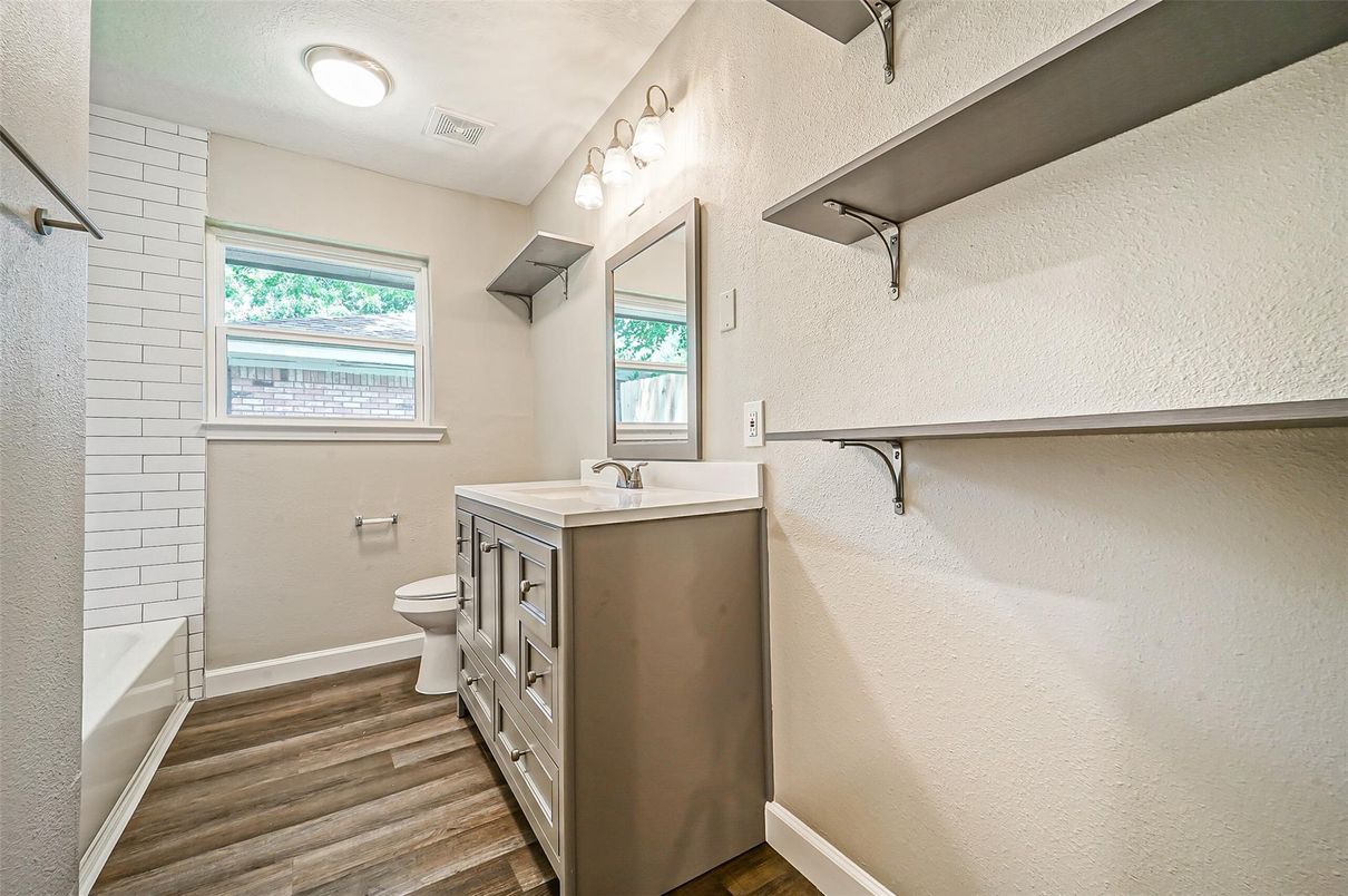 Bathroom, Interior, Wood Texture Flooring