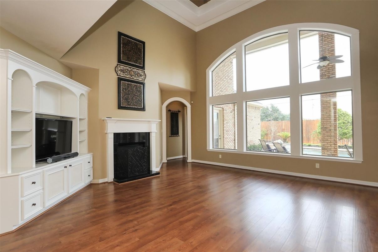 Empty room, Fireplace, Interior, Wood Texture Flooring