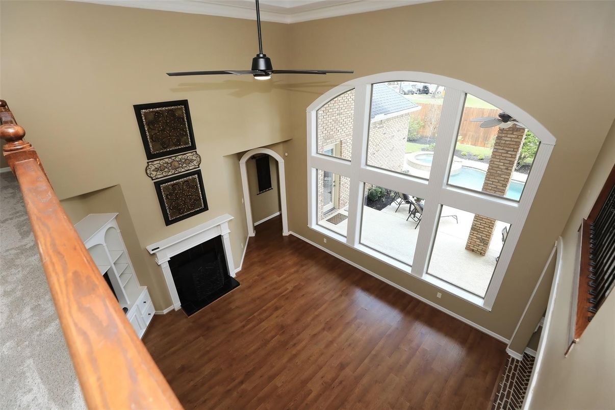 Fireplace, Interior, Wood Texture Flooring