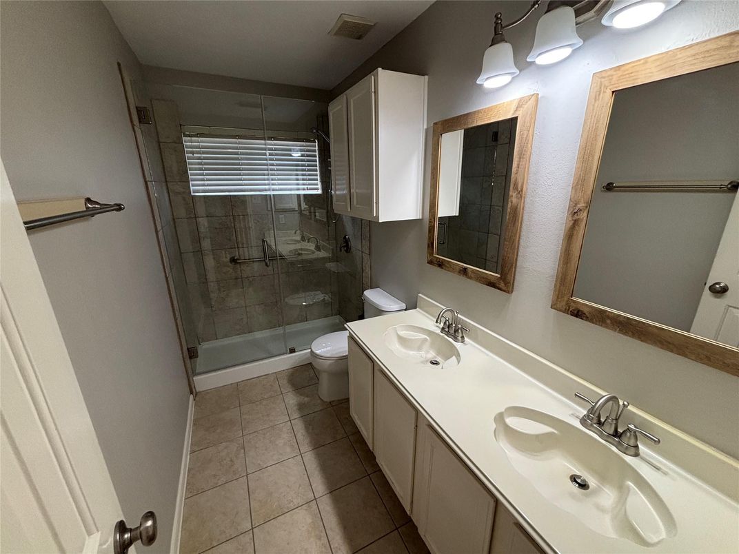 Bathroom, Dual Sink Vanities, Glass Shower, Interior