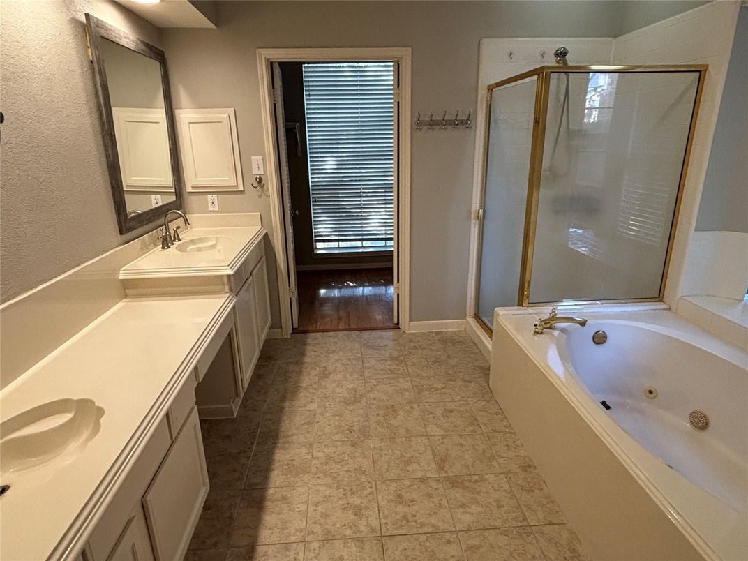 Bathroom, Dual Sink Vanities, Glass Shower, Interior
