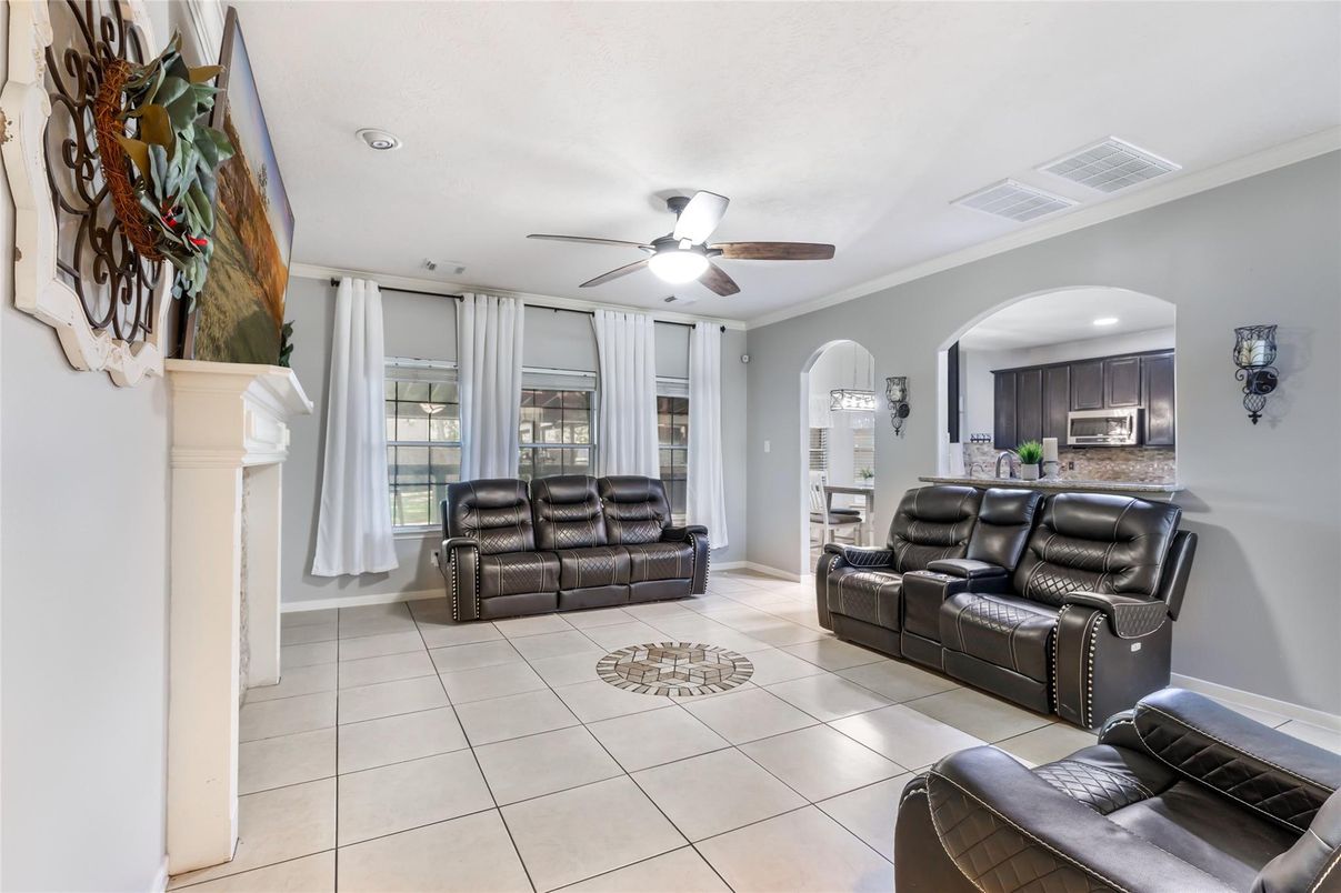 Interior, Kitchen, Living room, Recessed Lighting