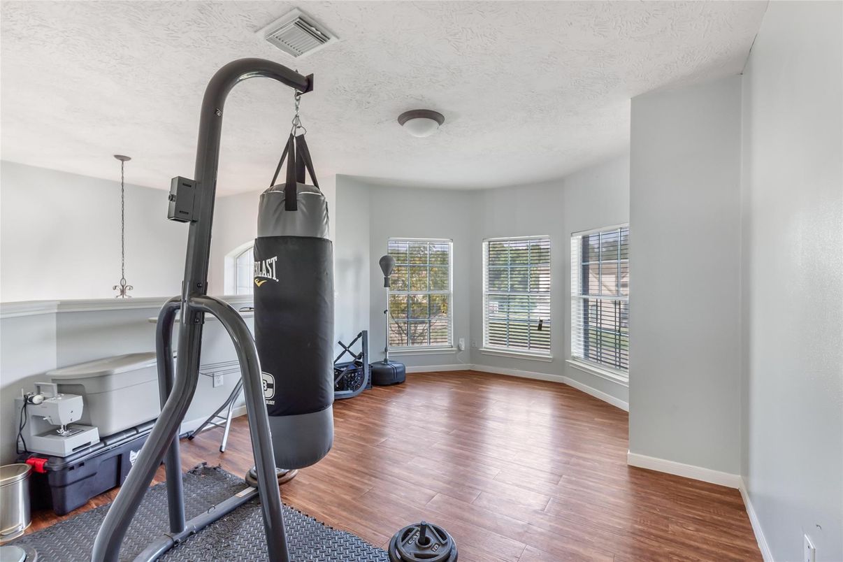 Fitness Equipment, Interior, Wood Texture Flooring