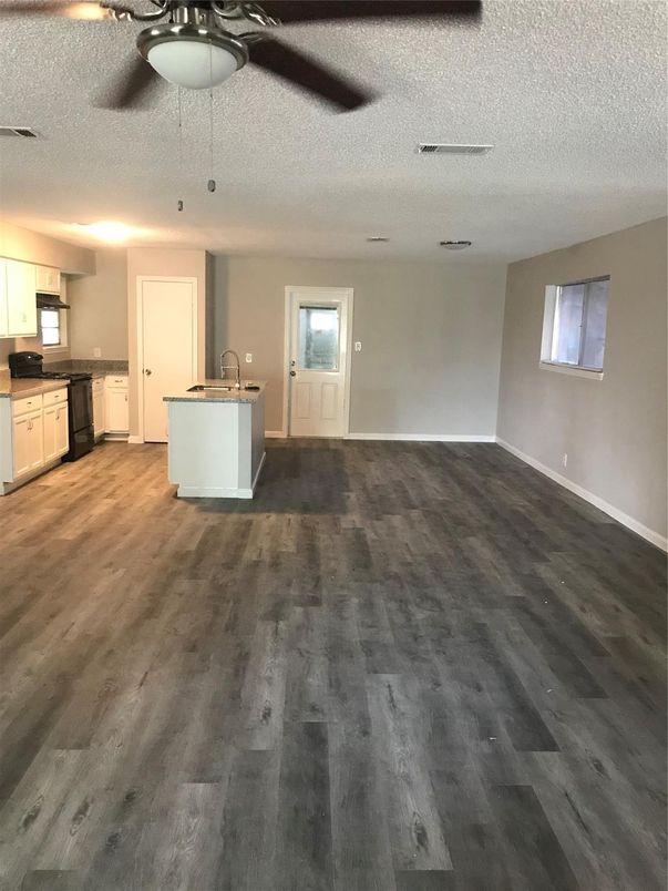 Empty room, Interior, Kitchen, Wood Texture Flooring