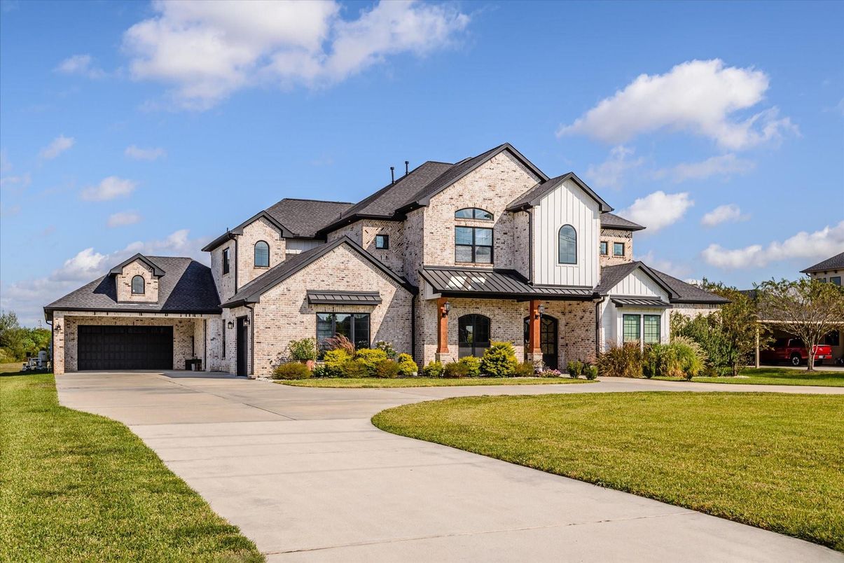 Attached, Exterior, Facade, Brick Facade, French Provincial