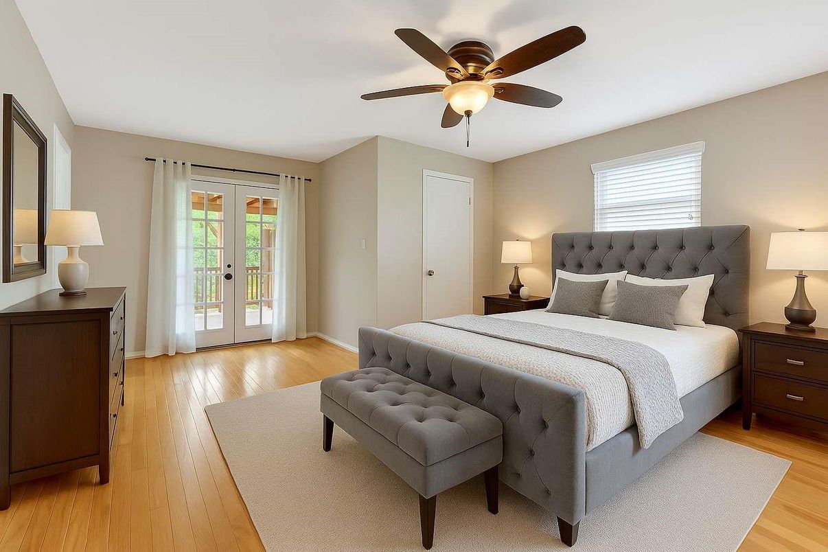 Bedroom, Interior, Wood Texture Flooring