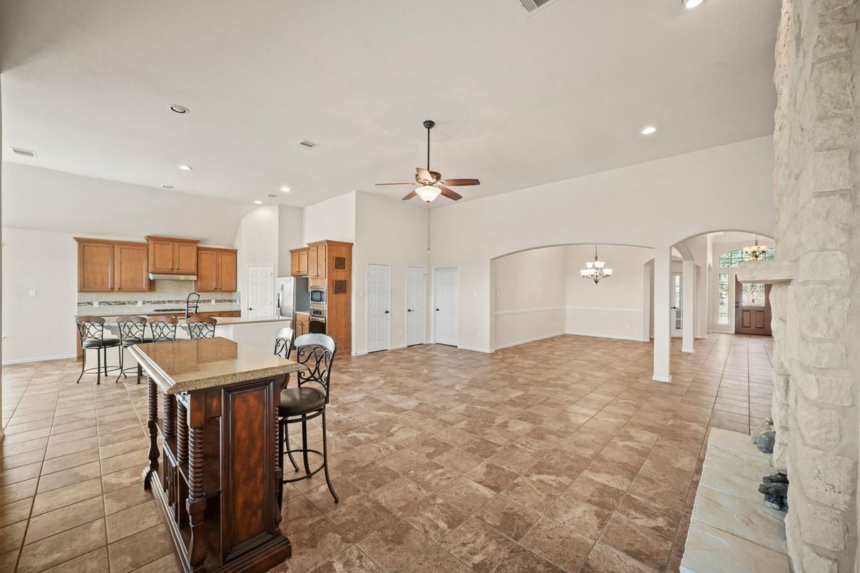 Chandelier, Interior, Kitchen, Recessed Lighting