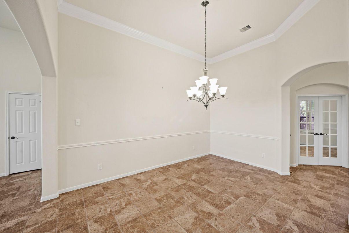 Chandelier, Empty room, Interior