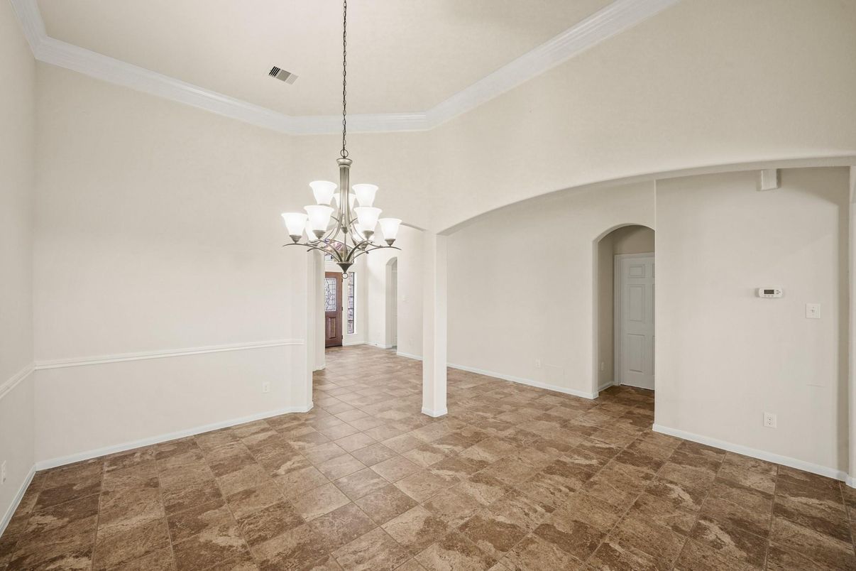 Chandelier, Empty room, Interior