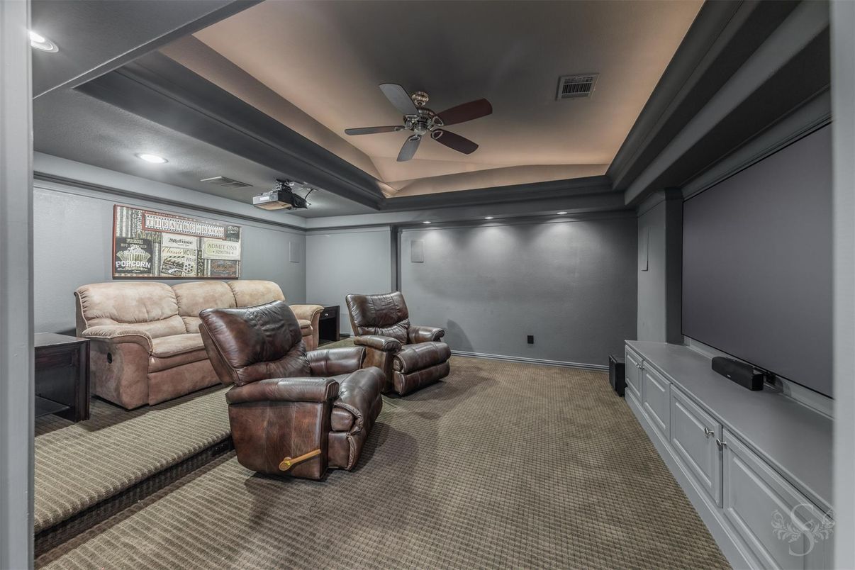 Home Theatre Room, Interior, Recessed Lighting, Theatre Room