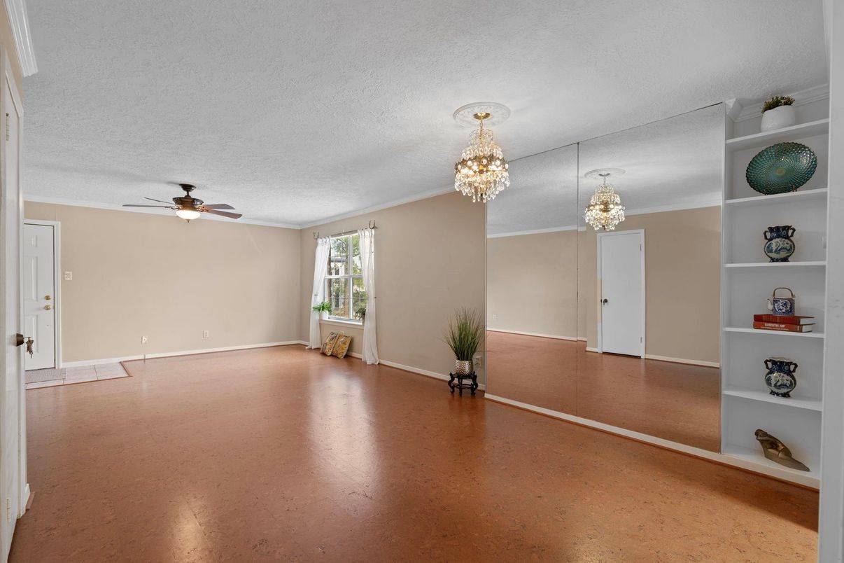Chandelier, Empty room, Interior