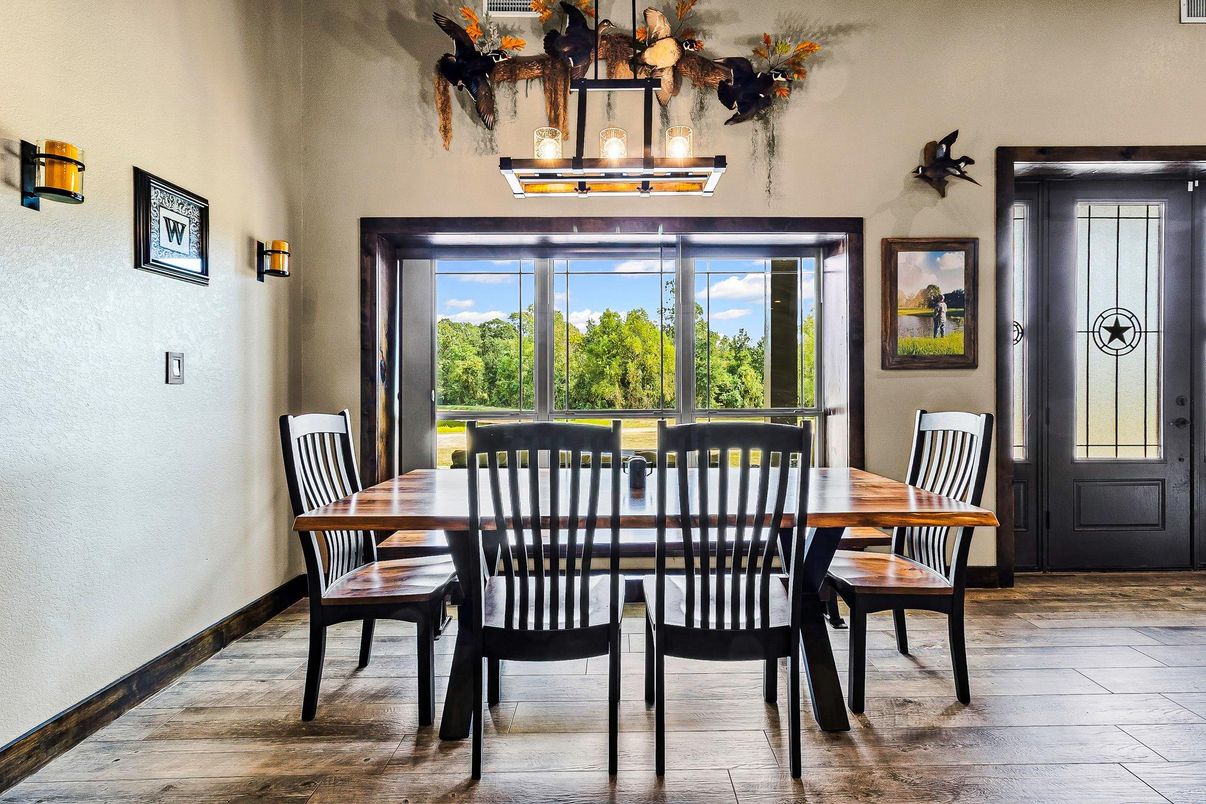Dining room, Interior, Wood Texture Flooring