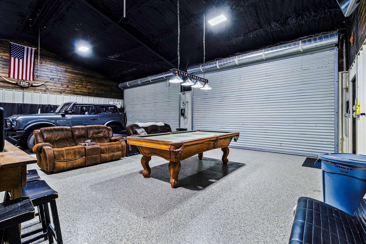 Billiard Table, Game Room, Interior, Pendant Lights, Recessed Lighting