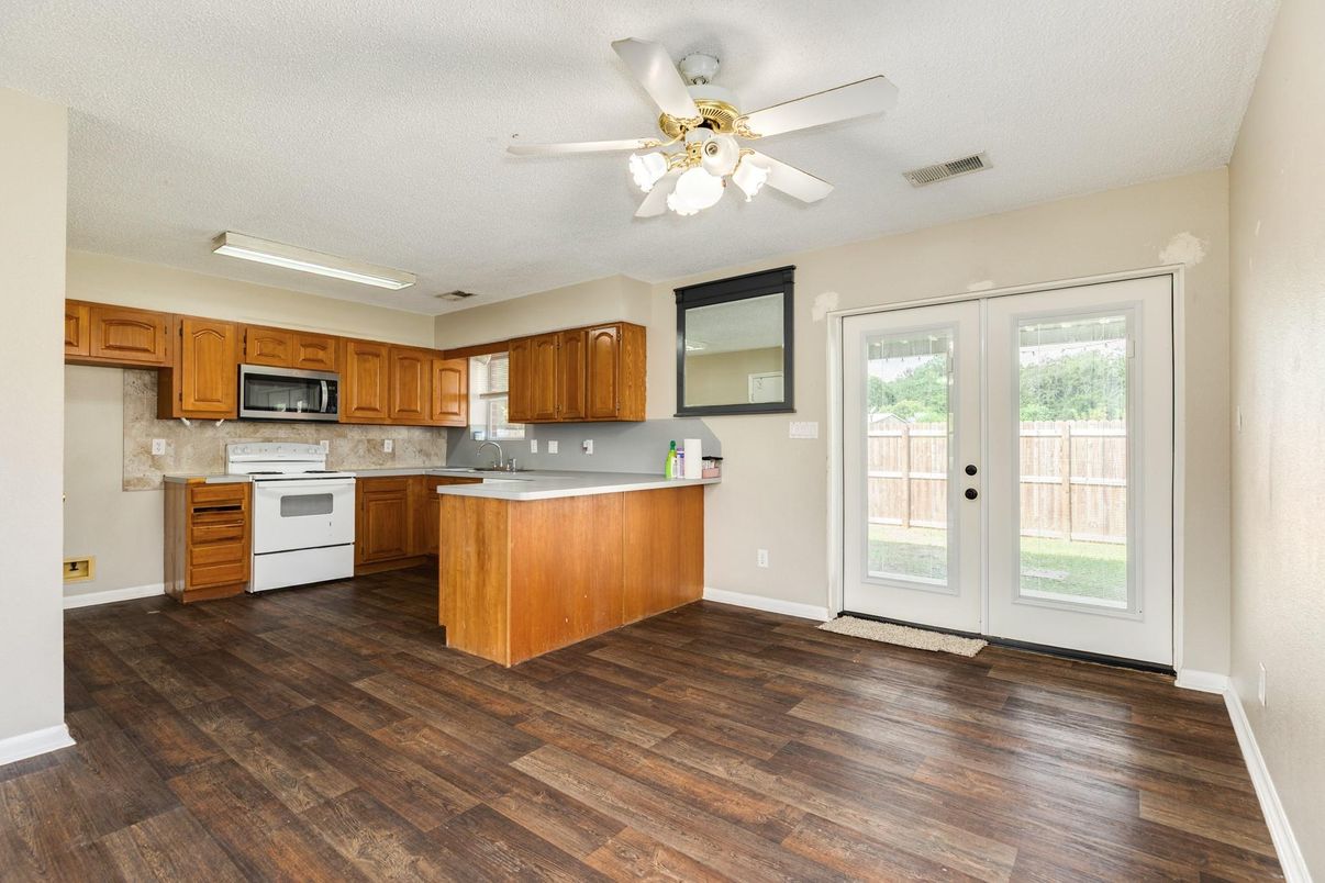 Interior, Kitchen, Wood Texture Flooring