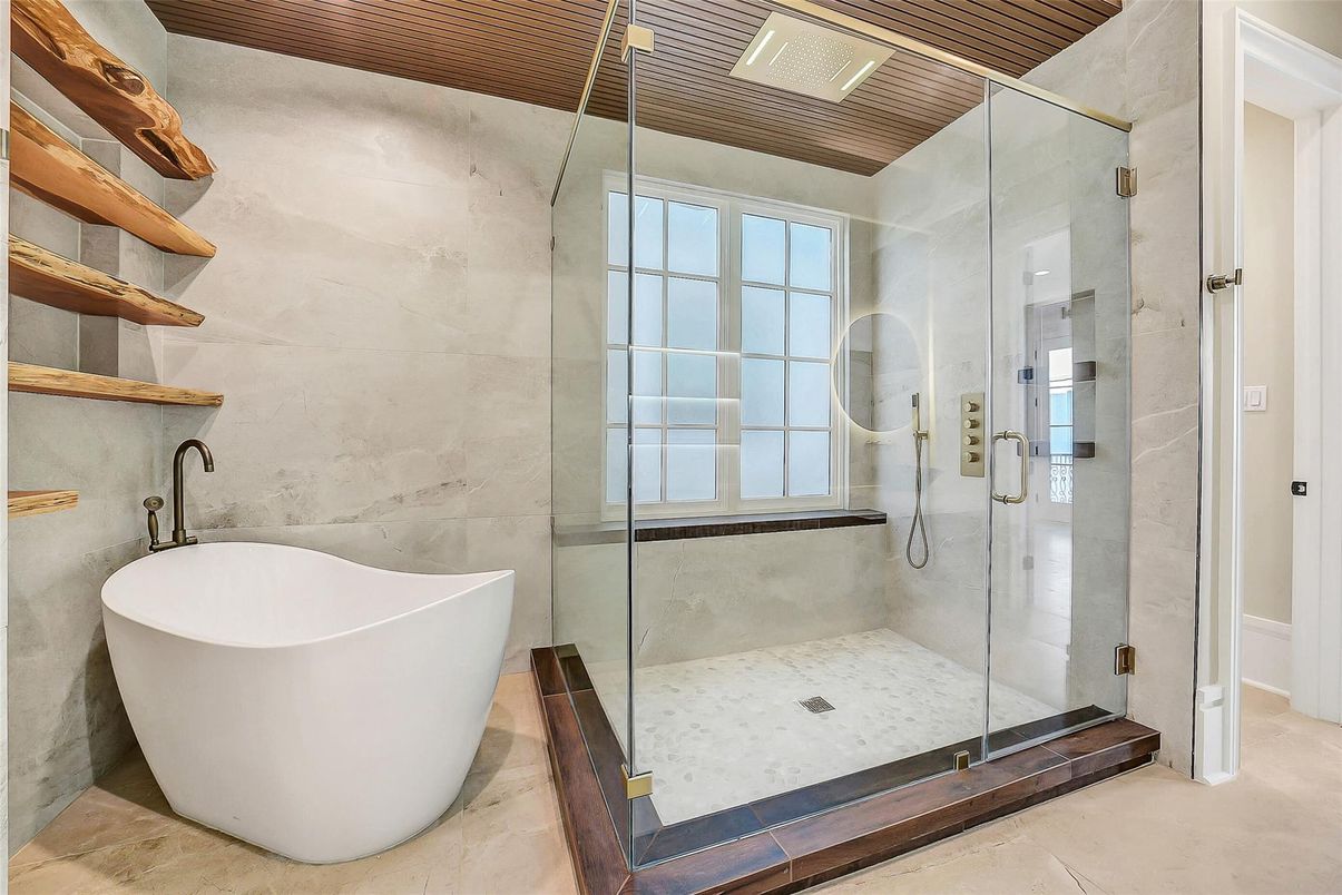 Bathroom, Free Standing Baths, Glass Shower, Interior