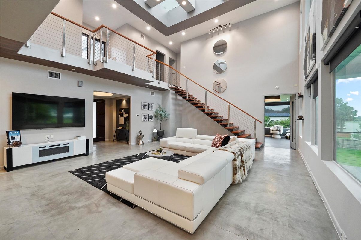 Interior, Living room, Recessed Lighting