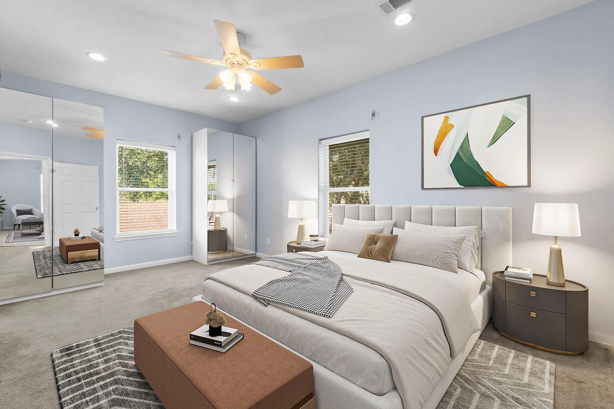 Bedroom, Interior, Recessed Lighting