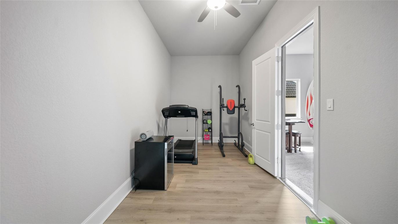 Fitness Equipment, Interior, Wood Texture Flooring