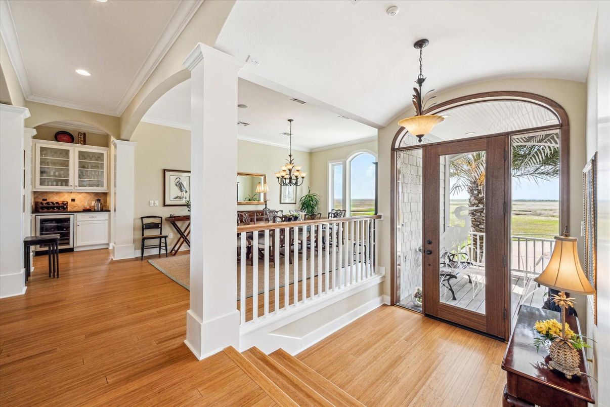 Chandelier, Interior, Pendant Lights, Recessed Lighting, Wood Texture Flooring