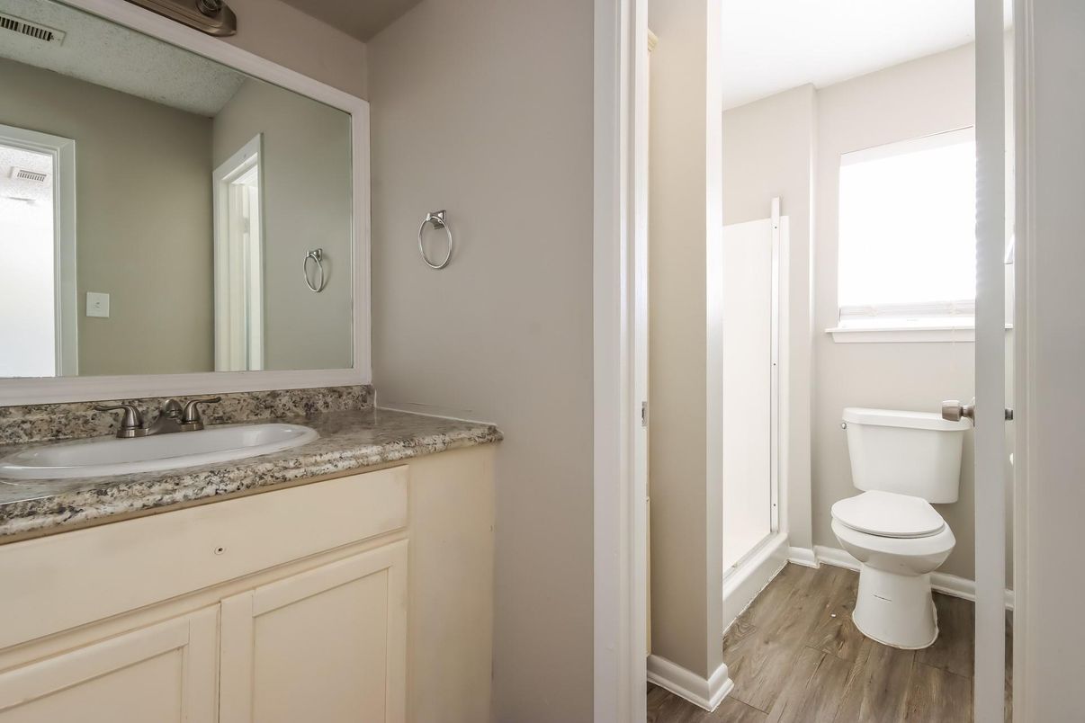Bathroom, Interior, Wood Texture Flooring