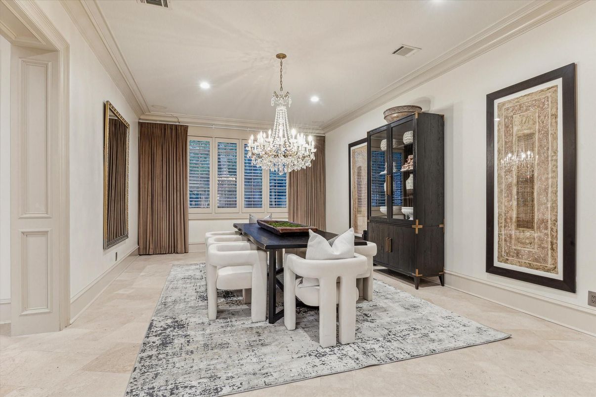 Chandelier, Dining room, Interior, Recessed Lighting